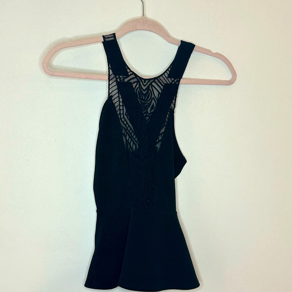 Charlotte Russe black peplum top size small